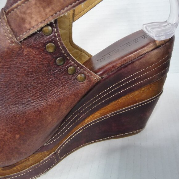 BED STU SIZE 9 JOANN LEATHER WEDGES - Picture 10 of 14
